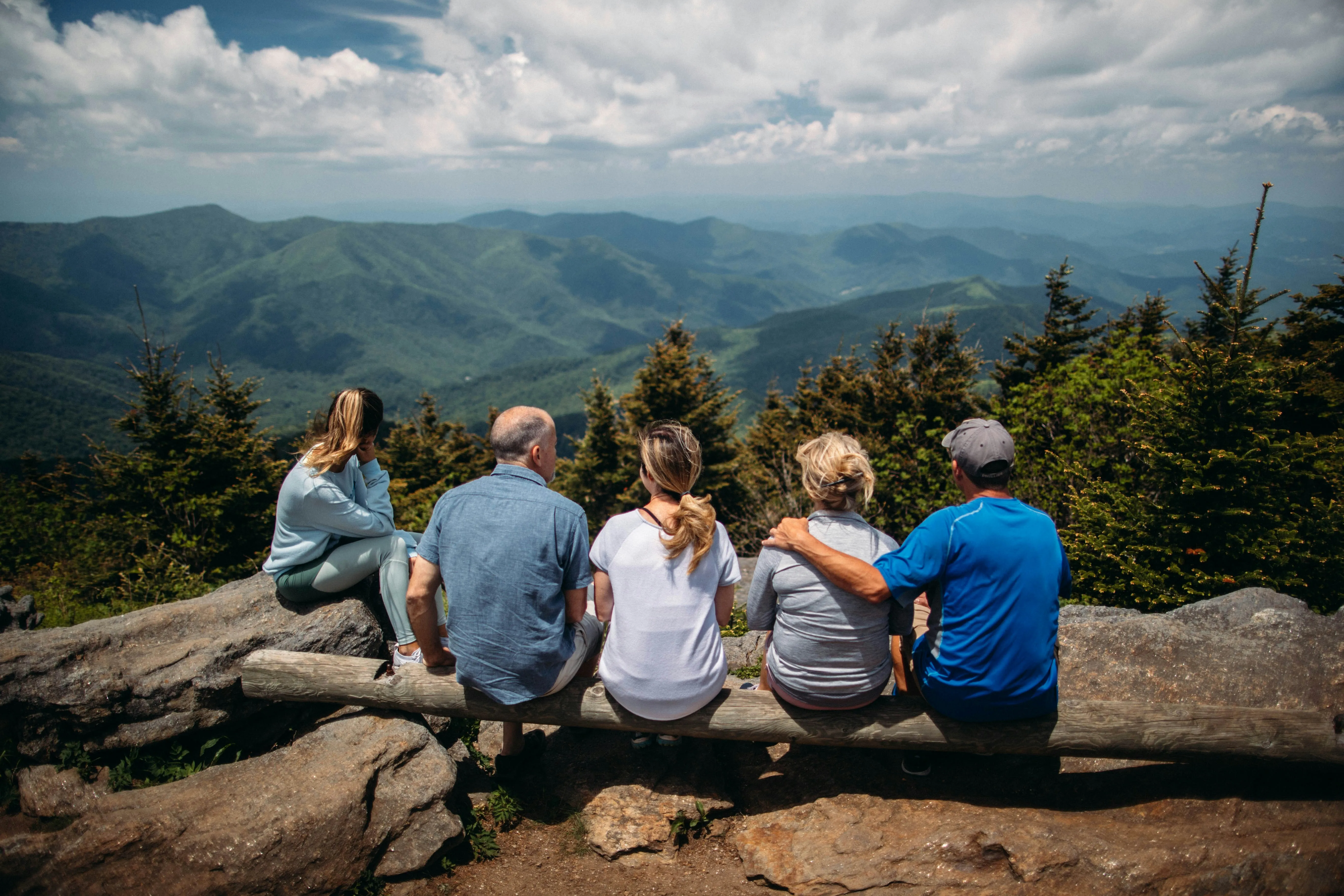Family having fun outdoors