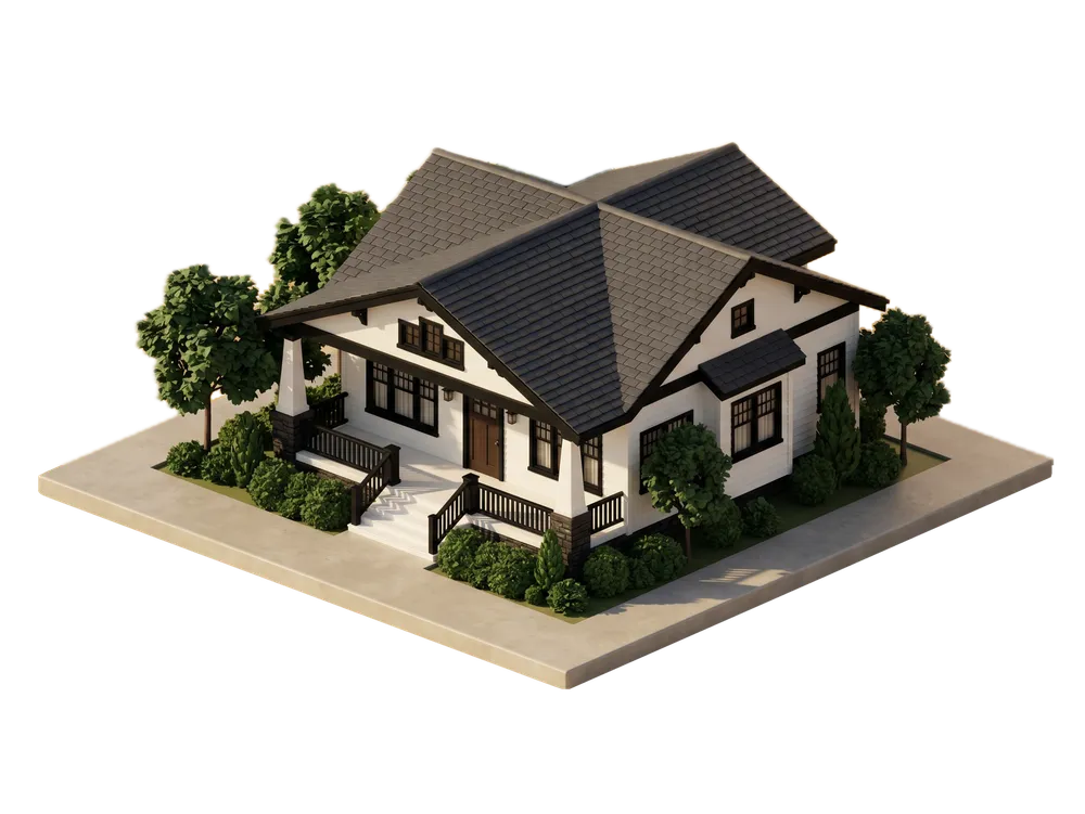 Illustration of a protected home